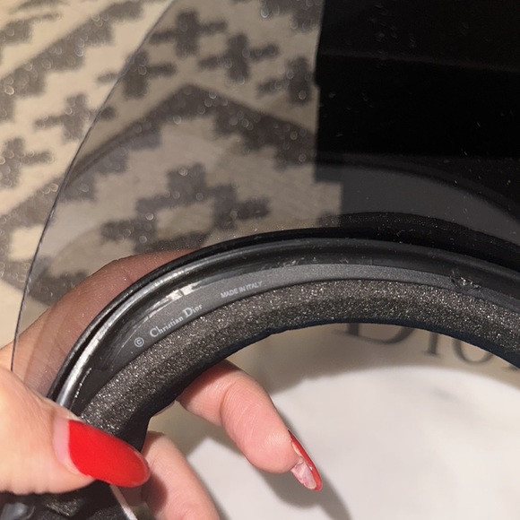 Dior Womens Club 1 Sun Visor J'ADIOR Logo Adjustable Black grey - Picture 5 of 7